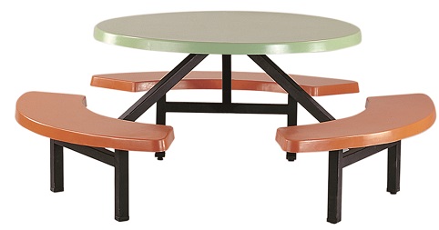 6人座圓型FRP室外餐桌椅 501Q-1-6P
