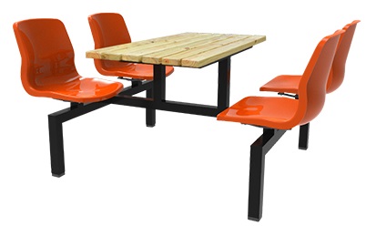 4人座實木室外餐桌椅 503K-2-4P
