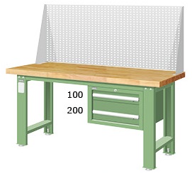 重量型吊櫃上架型實木工作桌 WAS-64022W2