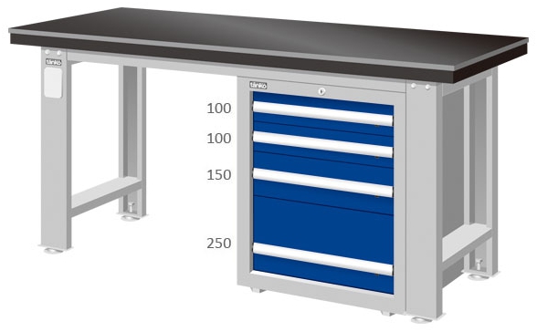鉗工單櫃重量型工作桌 WAS-57042A