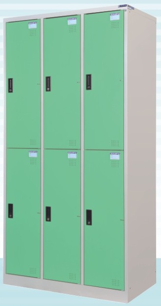 6人塑鋼門片置物櫃/衣物櫃 DF-E5006F
