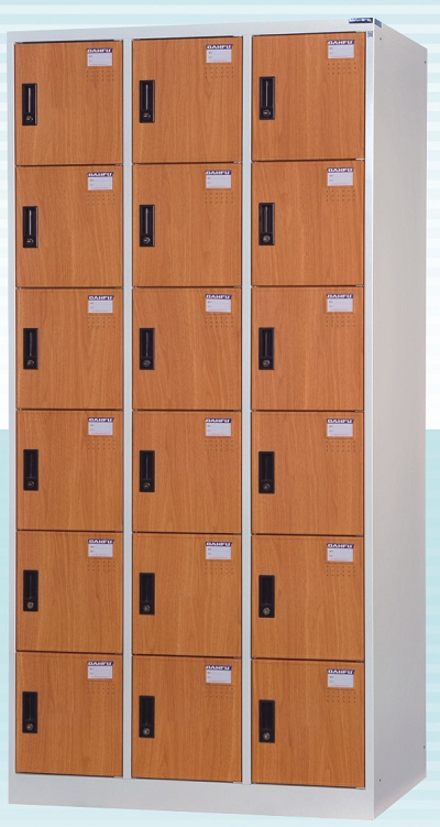 18人木紋塑鋼門片置物櫃/衣物櫃 DF-E3518FF
