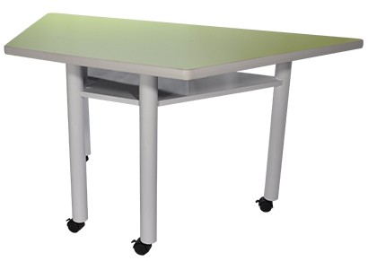 活動圓管腳+層板梯形上課桌/梯形討論桌705Fsm-150A
