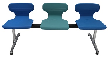 4人座一體成型PE連排椅 301M-4P