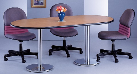 電鍍鋼管腳木紋會議桌 CP-1890-2B