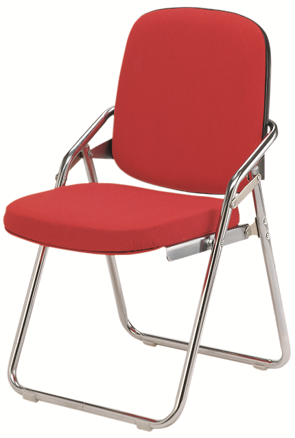 白宮椅優美型電鍍折合椅 4FA522