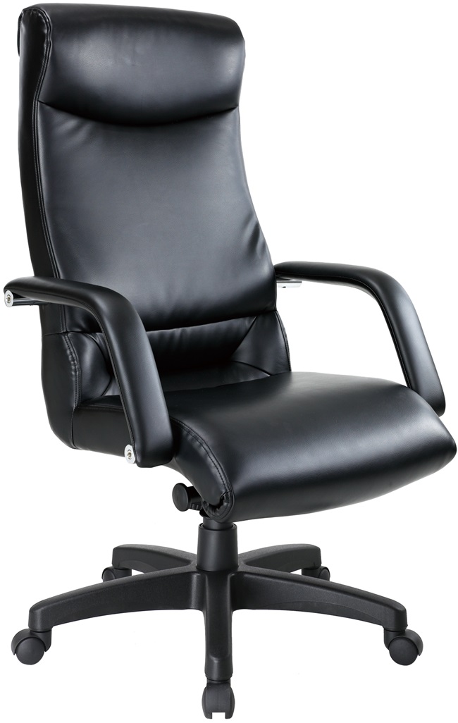 惠普高背黑透氣皮椅 HP01KV