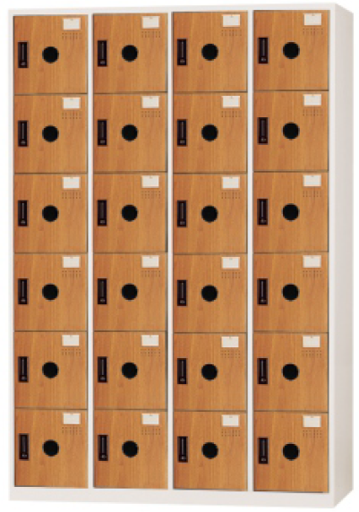 24人木紋塑鋼門片置物櫃/衣物櫃 DF-KL-5524FF