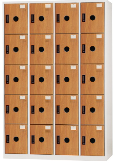 20人木紋塑鋼門片置物櫃/衣物櫃 DF-KL-3520FF