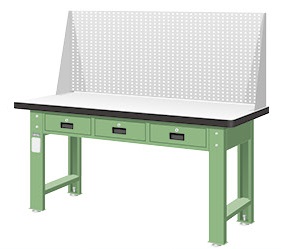 重量型三屜上架型原木工作桌 WAT-5203W2