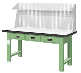 重量型三屜上架型耐磨工作桌 WAT-6203F3