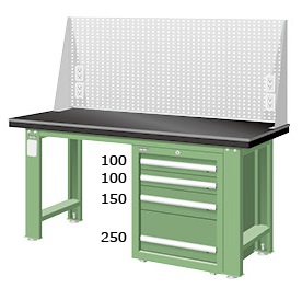 鉗工上架組單櫃重量型工作桌 WAS-57042A4
