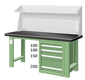鉗工上架組單櫃重量型工作桌 WAS-67042A5