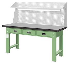 天鋼板重量型三屜上架工作桌 WAT-6203TG6