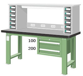 天鋼板重量型吊櫃上架工作桌 WAS-64022TG7