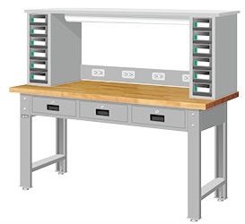 標準型耐磨三屜上架組工作桌 WBT-6203F7