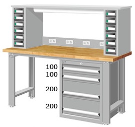 標準型耐磨單櫃上架組工作桌 WBS-67041F7