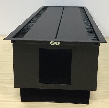 會議桌數位線槽盒/雙掀毛刷盒-六孔 B Box-6B