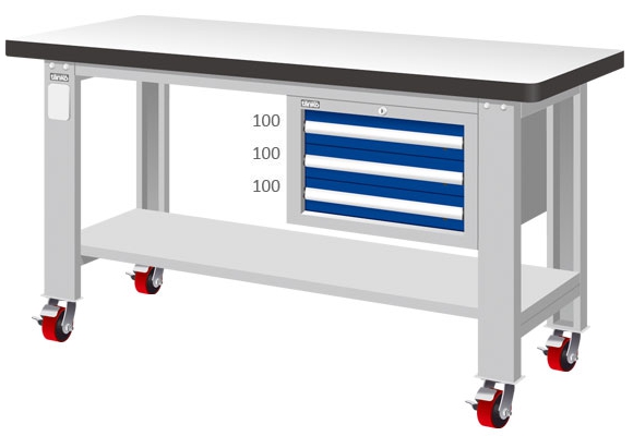 重量型吊櫃型耐磨工作桌 WAS-64031F