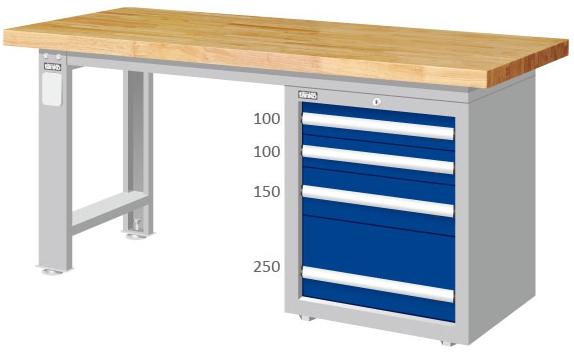 重量型單櫃型原木工作桌 WAS-57042W