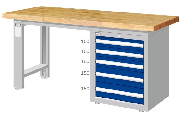重量型單櫃型原木作桌 WAS-77051W