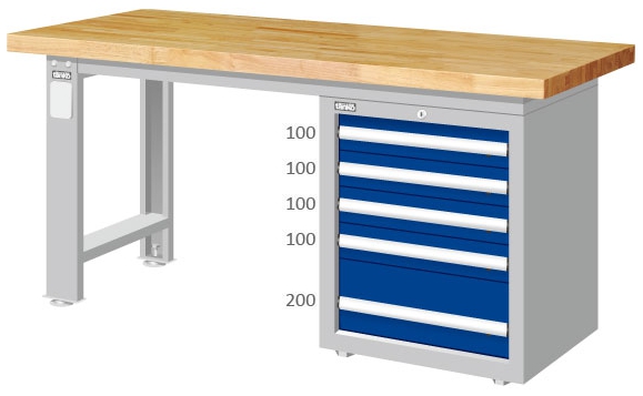 重量型單櫃型原木作桌 WAS-57053W