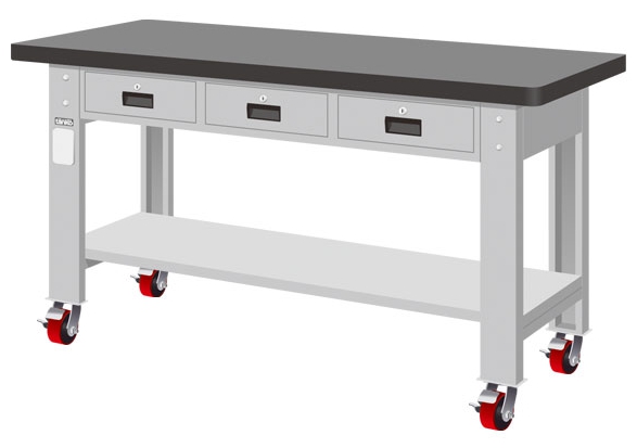 移動重量型三屜天鋼板工作桌 WAT-5203TGM