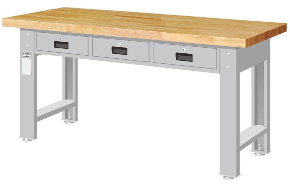 重量型三抽原木桌面工作桌 WAT-5203W
