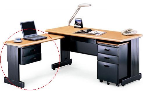 HU型單腳側桌-附二抽吊櫃 HU-L-3 - 點擊圖像關閉