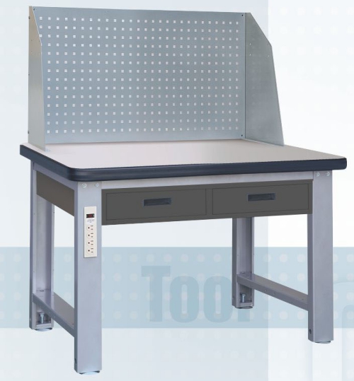 耐磨桌面+掛板+吊櫃重型工作桌 WHC-PY-120
