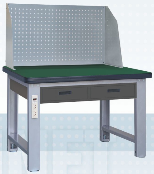 耐衝擊桌面+掛板+吊櫃重型工作桌 WHC-PY-120N