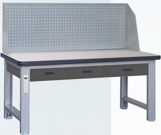 耐磨桌面+掛板+吊櫃重型工作桌 WHC-PY-180