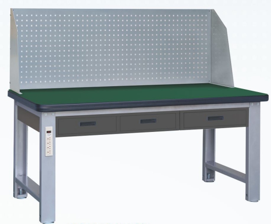 耐衝擊桌面+掛板+吊櫃重型工作桌 WHC-PY-150N