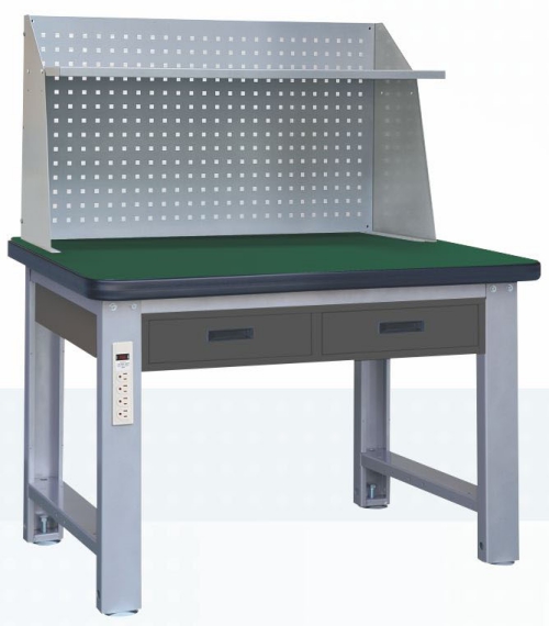 耐磨桌面+掛板+吊櫃+層板重型工作桌 WHC-PYL-120