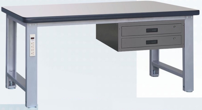 耐磨桌面+二抽吊櫃重型工作桌 WHD-150
